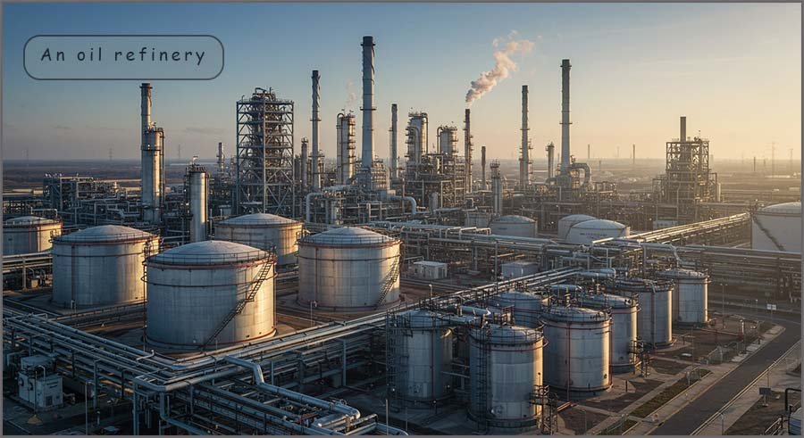 Image of an oil refinery.